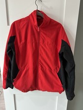 Nike Windbreaker Women's L Large 12-14 Vintage Red Black Track Suit Jogging
