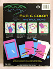 Batman Forever Rub & Color 1995 Robin Riddler Two Face Craft House New Sealed — photo 2