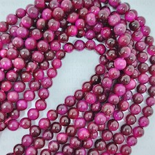 Rose Tigers Eye Round Beads 6mm Pink High Quality Gemstones Jewellery Making UK