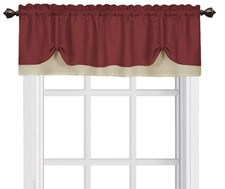 Achim Window Curtain Valance Marsala Tan 58x14 Rod Pocket Light Filtering
