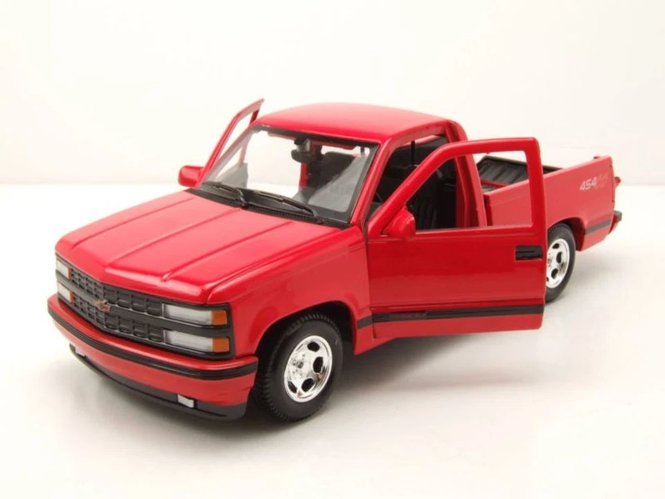 Chevrolet 454 Ss Pick-Up 1993 Coche a Escala Rojo 1:24 Maisto - Imagen 4 de 4