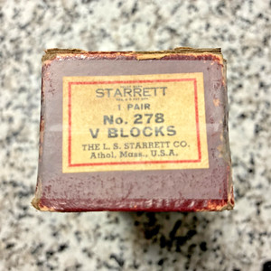 L.S. Starrett V Blocks No. 278 Set of 2 w/ Box Machinist Tools USA Vintage