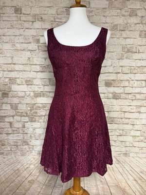 Vtg 90s Y2k Cranberry Lace Mini Dress Romantic Goth Vampire Whimsigoth S