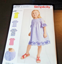 Simplicity Sewing Pattern 8619 Easy to Sew Child's Dress Tunic Uncut Size 3-8