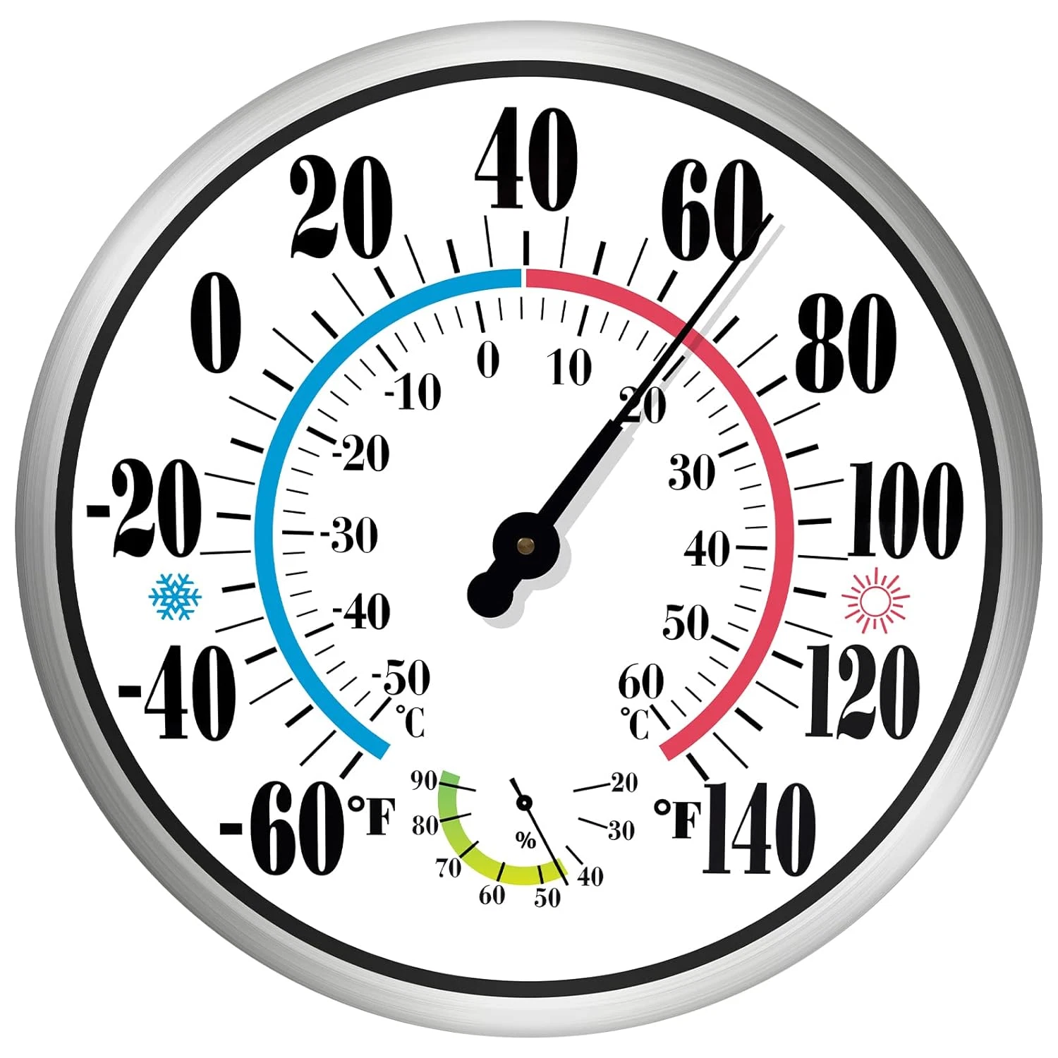 Indoor Outdoor Thermometer - Outdoor Thermometers for Patio Large Numbers 12Inch
Opens in a new wind
