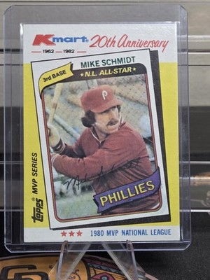 1982 Topps Kmart 20th Anniversary AL & NL MVP's #39 Mike Schmidt