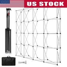 Portable Pop Up Display Stand, Tension Backdrop Booth Frame, Fabric Trade Show