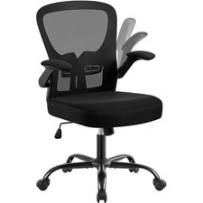Sedia Ufficio Scrivania Ergonomica con Supporto Lombare Braccioli Regolabili