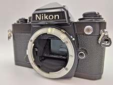 Nikon FE 35mm Film Camera Black Body Working Light Meter Tested JAPAN EXC #0029