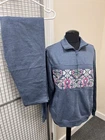 Ladies Blue Floral Print Lounge Track Leisuresuit by Chums Amber BNWT 16/18 HAI