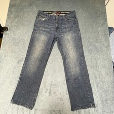 Tony Hawk Jeans Mens 33x30 Blue Denim Zipper Coin Pocket Casual Straight Leg