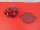 New ListingVTG Corning Visions Ware Cranberry 1174 Casserole Dish w/ Pyrex and Plastic Lid