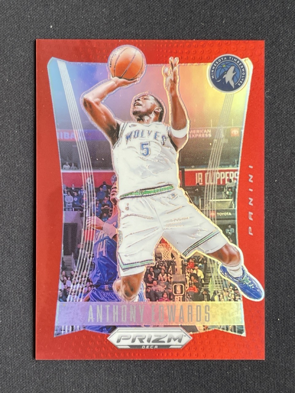 Anthony Edwards 2023-24 Panini Prizm Deca Red Prizm 162/199 #63