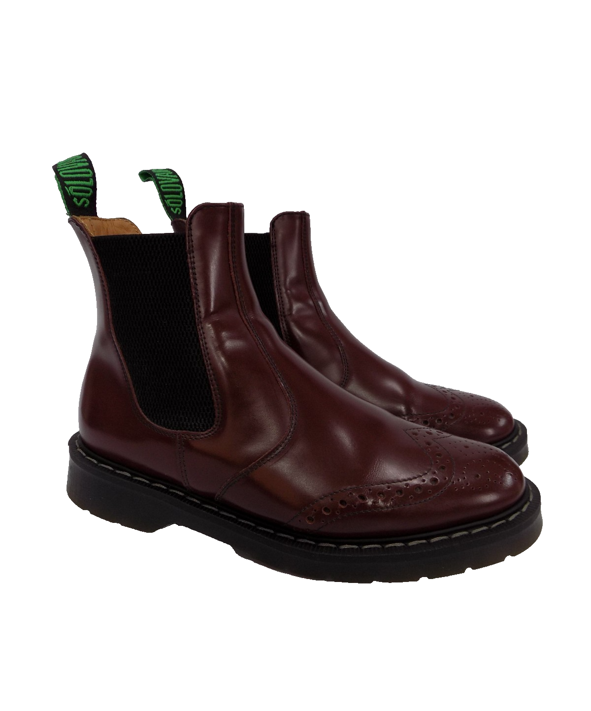 SAOLA Stivali Solovair Chelsea sangue di bue taglia 6 caviglia suola grossa pull on donna uomo rivenditore