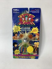 1991 Vintage CAPTAIN PLANET Power Ring Silver Planeteer Tiger Toys elements