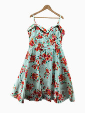 Stop Staring Marisol Swing Dress Size 18 Floral Colorful Sweetheart Rockabilly