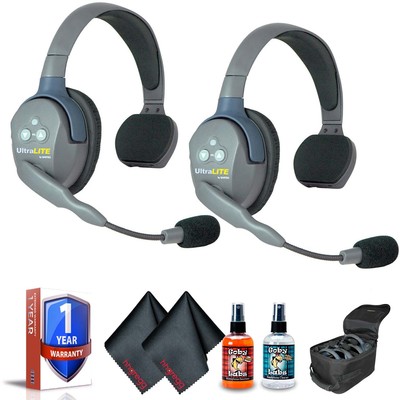 Eartec UL2S UltraLITE 2-Person Headset System (USA) with 6Ave Heaphone and