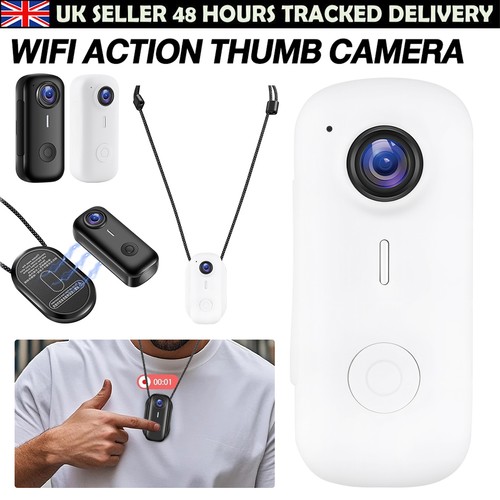 4K 128GB UHD Mini Body Camera Wearable Action Body Cam Thumb Size Hands Free NEW