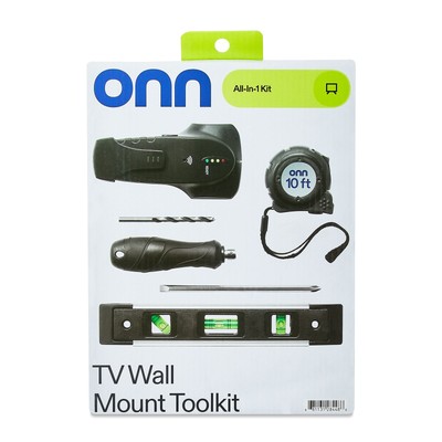 TV Wall Mount Installation Toolkit 6 Pieces, 1.15 lb, Black, 1 Each