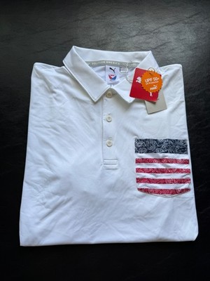 NWT MEN'S PUMA VOLITION PAISLEY POCKET POLO, SIZE: M, COLOR: WHITE (M7.4)