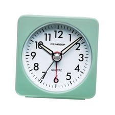 Ultra Small, Battery Travel Alarm Clock with Snooze and Light Aquamarine