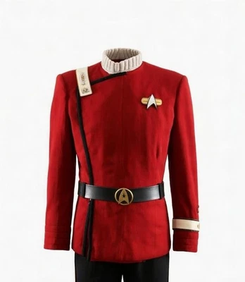 Sci-Fi Command Officer Uniform, Space Captain Cosplay Costume, Red Command Tunic - Image 1 of 4