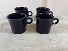 Set of 4 Fiestaware Coffee Mugs Cobalt Blue HLC Laughlin Ring Handle