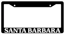 Black License Plate Frame Santa Barbara City State Auto Accessory Novelty 2652