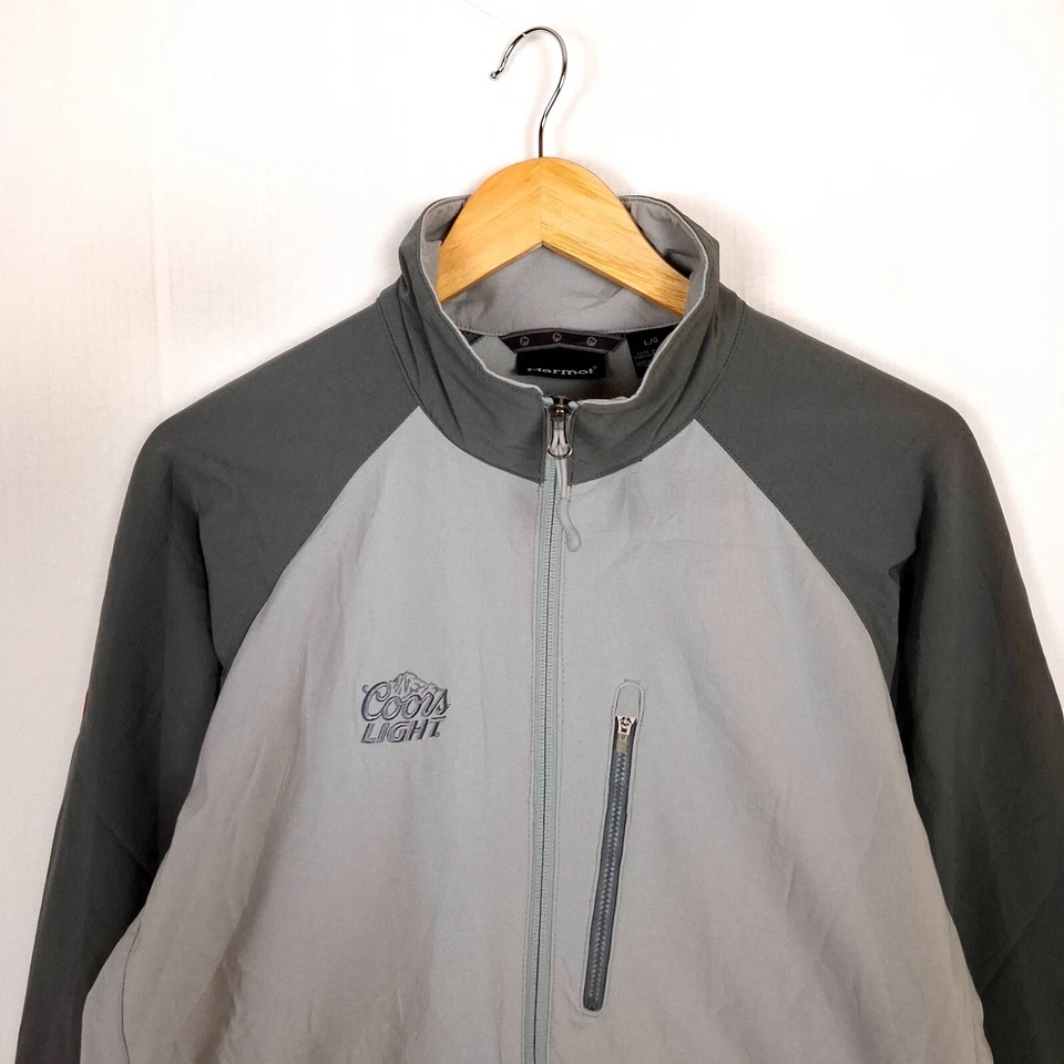 MARMOT Women Jacket Size L Grey Full Zip Stand Collar Polyester Stretch - Image 3 of 4