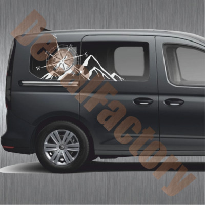 Aufkleber Berge Kompass Windrose Landschaft Camper Van Wohnmobile