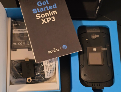 New in Box Sonim XP3 XP3800 AT&T (ONLY) 4G LTE Camera Rugged Flip Phone