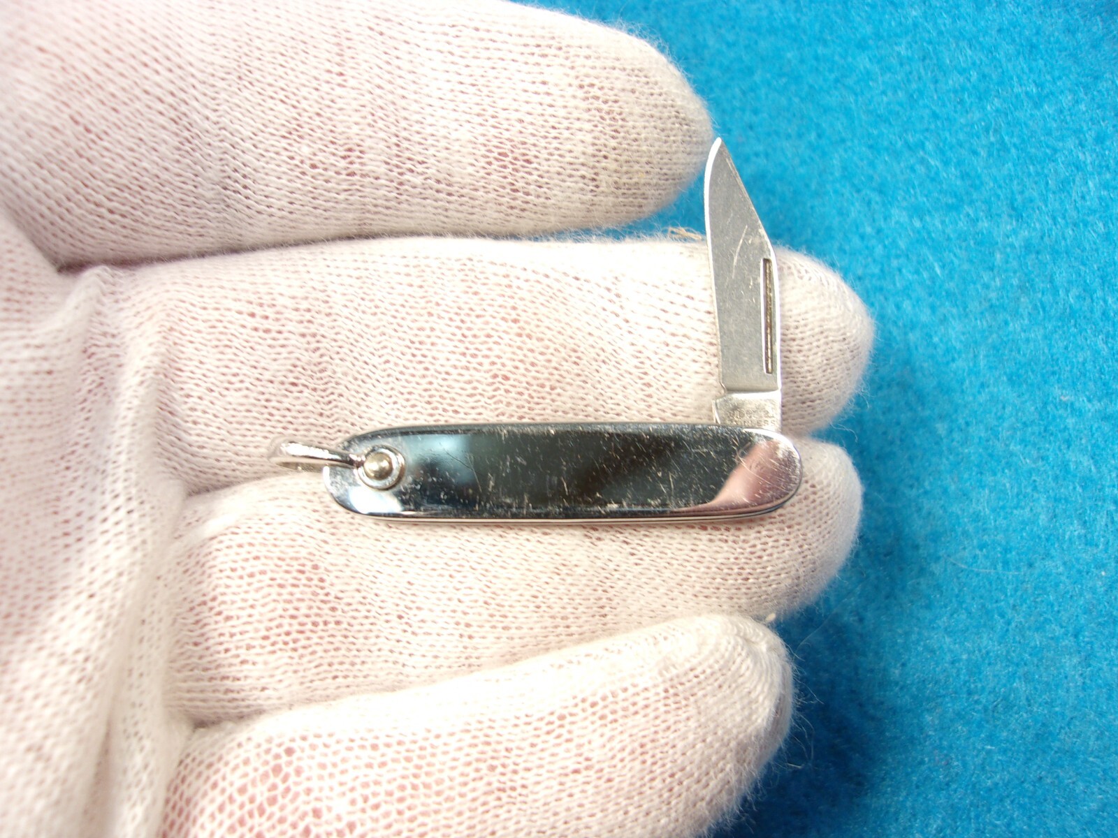 1 of 2, N/M COND VTG ANTIQUE STERLING SILVER SINGLE BLADE POCKET KNIFE