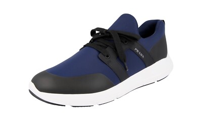 PRADA Lightweight Neoprene Prax Sneakers - 4E3527 - Blue - NEW