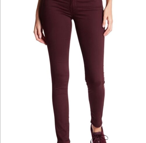 Levis 710 Damen Super Skinny Soft Touch Stretch Fit Burgund Denim Jeans Neu mit Etikett - Bild 2 von 21