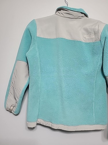 North Face Size Large 14 Jacket Girls Mint Aqua Color Fleece Light Youth - Picture 11 of 13