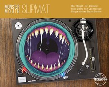 Monster Mouth Turntable Slipmat - 12" LP Record Player DJ Pad