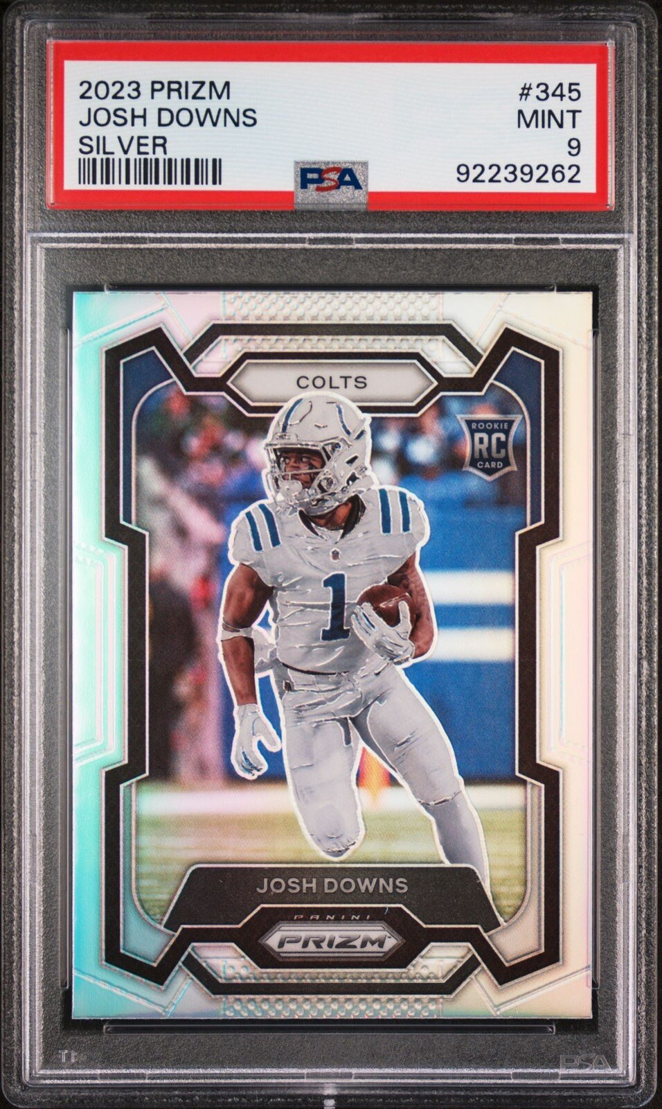 Josh Downs 2023 Prizm Silver #345 Rookie PSA 9 Mint Colts
