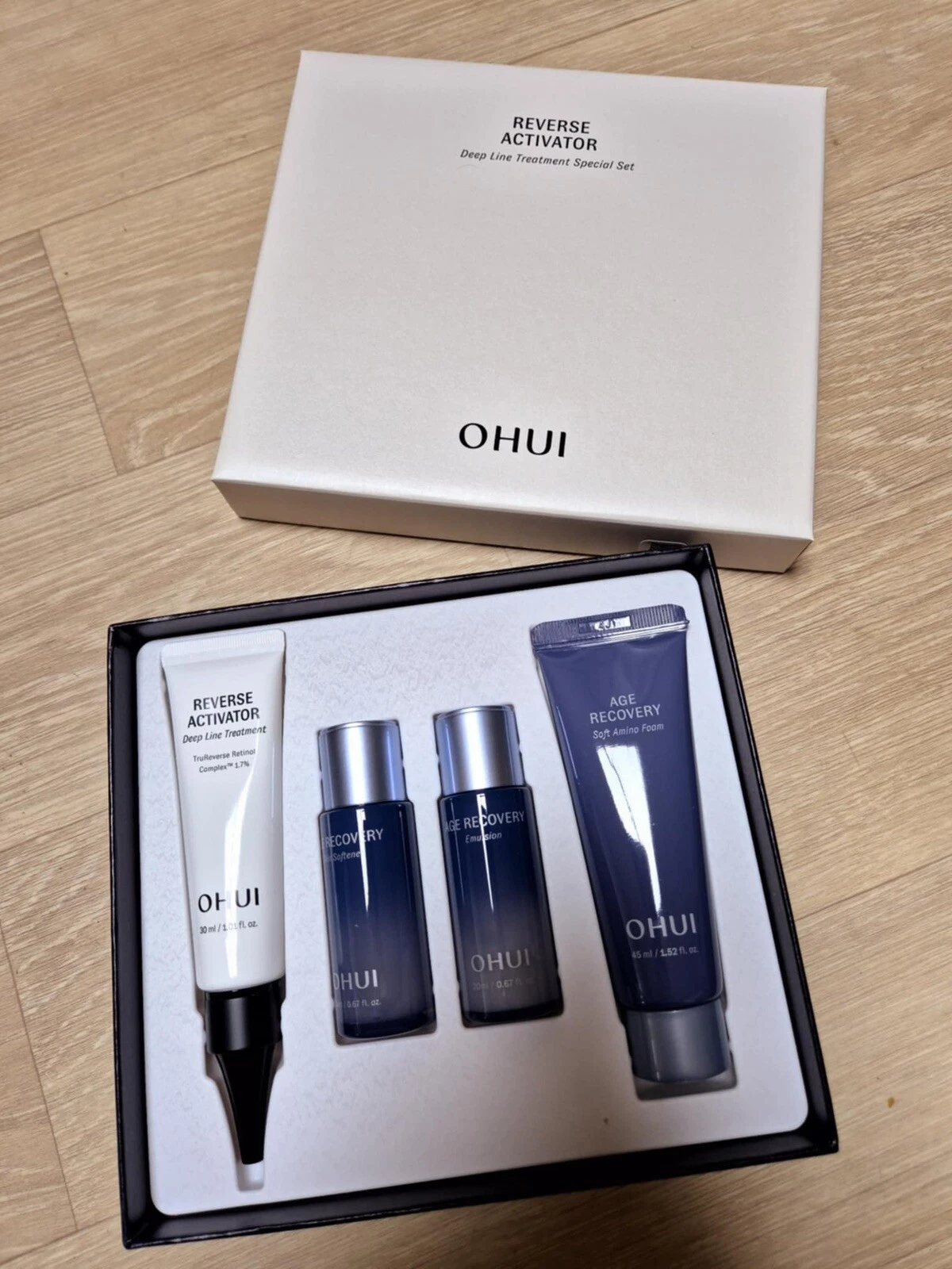 O HUI Reverse Activator Deep Line Treatment Special Set 4 Items K-Beauty OHUI