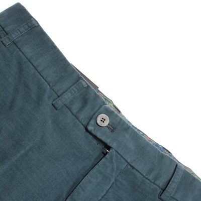 Hiltl NWT Chinos / Casual Pants Size 35 US Dayne In Solid Blue Cotton Blend