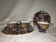 Royal Winton Grimwade Nantwich Chintz Raleigh Cup Saucer Ascot Cream Sugar Plate