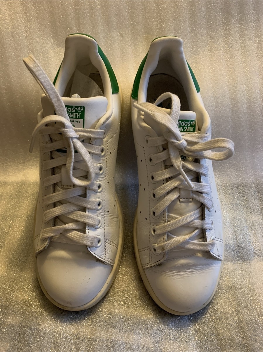 Adidas Stan Smith Original Women’s White Green Leather Casual Sneakers Size 