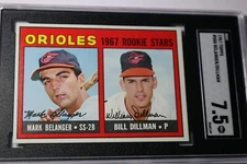 1967 Topps baseball BELANGER / DILLMAN #558 graded SGC 7.5 NM+ (HIGH END CARD)