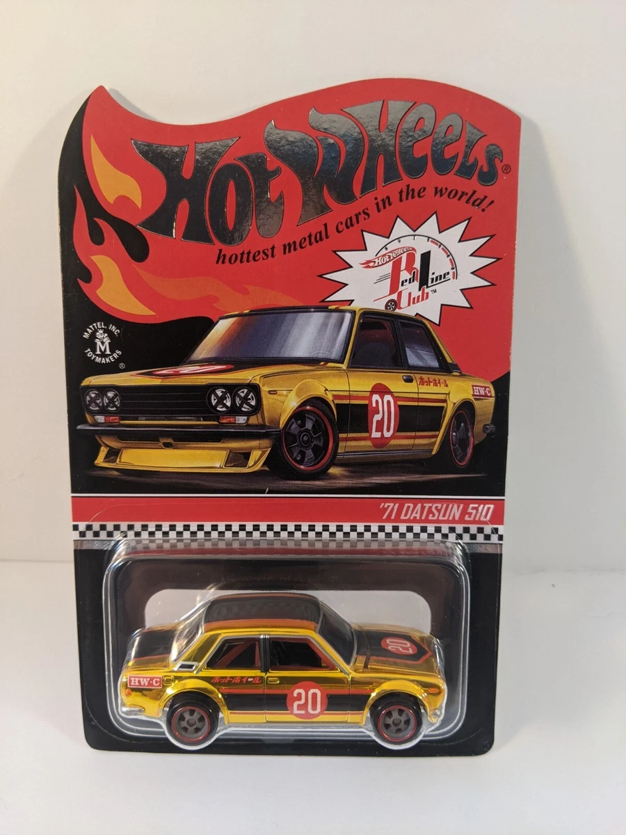 2020 Hot Wheels RLC '71 Datsun 510 Gold Red Line Club Bluebird 2945/15000
