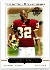 2005 Topps #432 Carlos Rogers - Rookie RC FREE SHIPPING!