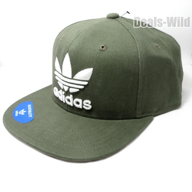 Adidas Cotton Snap Back Baseball Cap Baseball Hat Olive Military Green