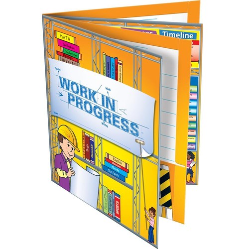 Work-in-Progress 4-Pocket Folders - 12 folders - Bulk School Supplies Take Ho...