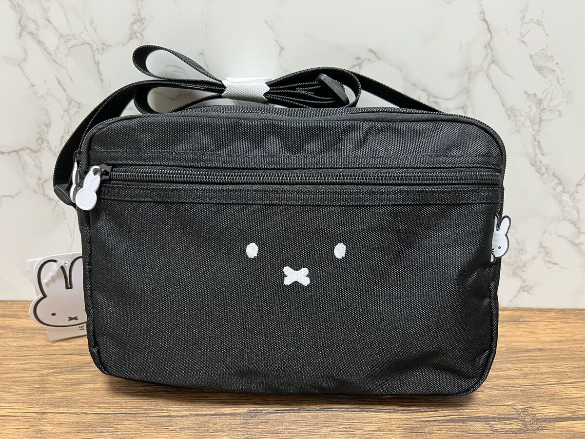 Miffy Mini Shoulder Bag Crossbody Bag Miffy Face Black 25cm Miffy Mini Shoulder Bag Crossbody Bag Miffy Face Black 25cm