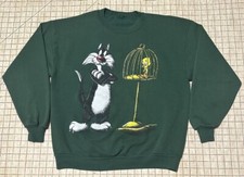 Vintage Looney Toons Sylvester the Cat Tweety Bird Sweatshirt 90's