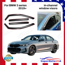 For BMW 3 series 2019+ 330i 320i M340i In-Channel Vent Window Visors Rain Guards
