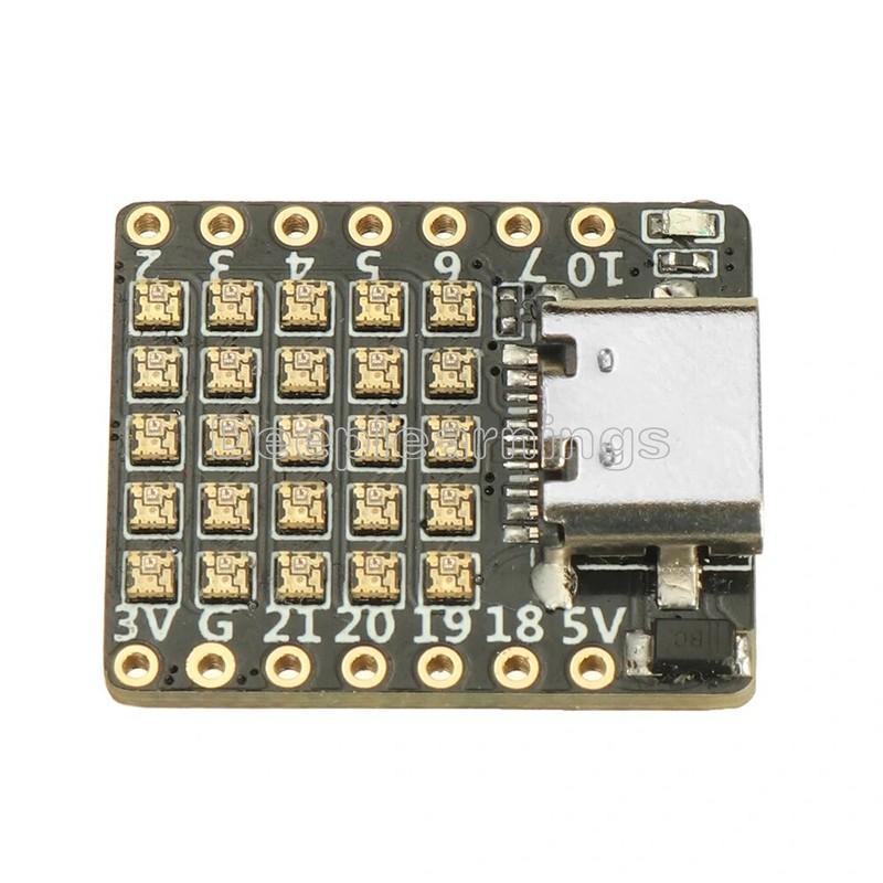 1PCS ESP32-C3 Matrix 5x5 RGB-LED-WiFi Bluetooth IoT RISC-V For Arduino Python